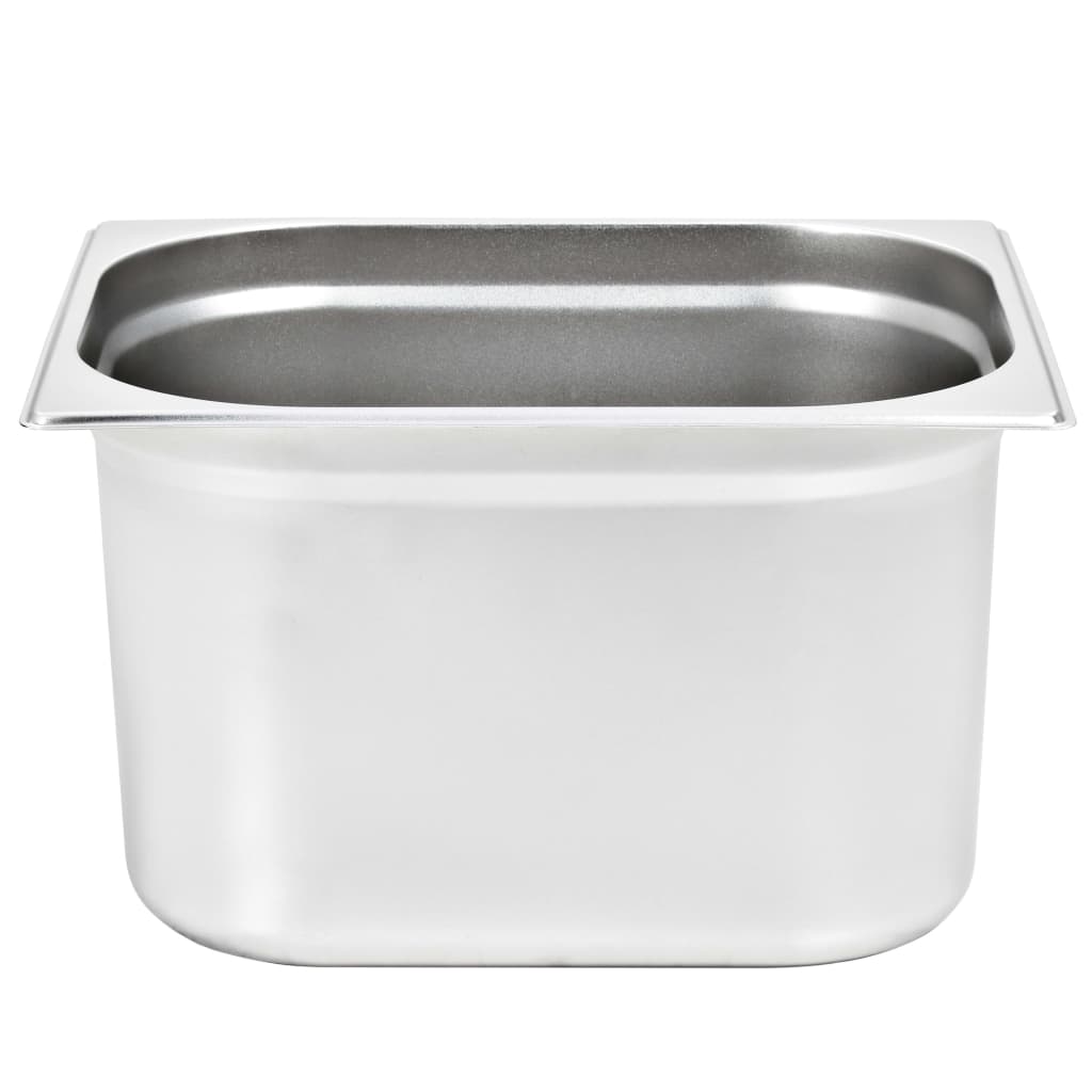vidaXL Gastronorm Containers 2 pcs GN 1/2 200 mm Stainless Steel
