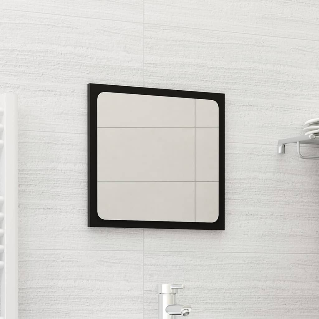 vidaXL Bathroom Mirror Black 40x1.5x37 cm Engineered Wood