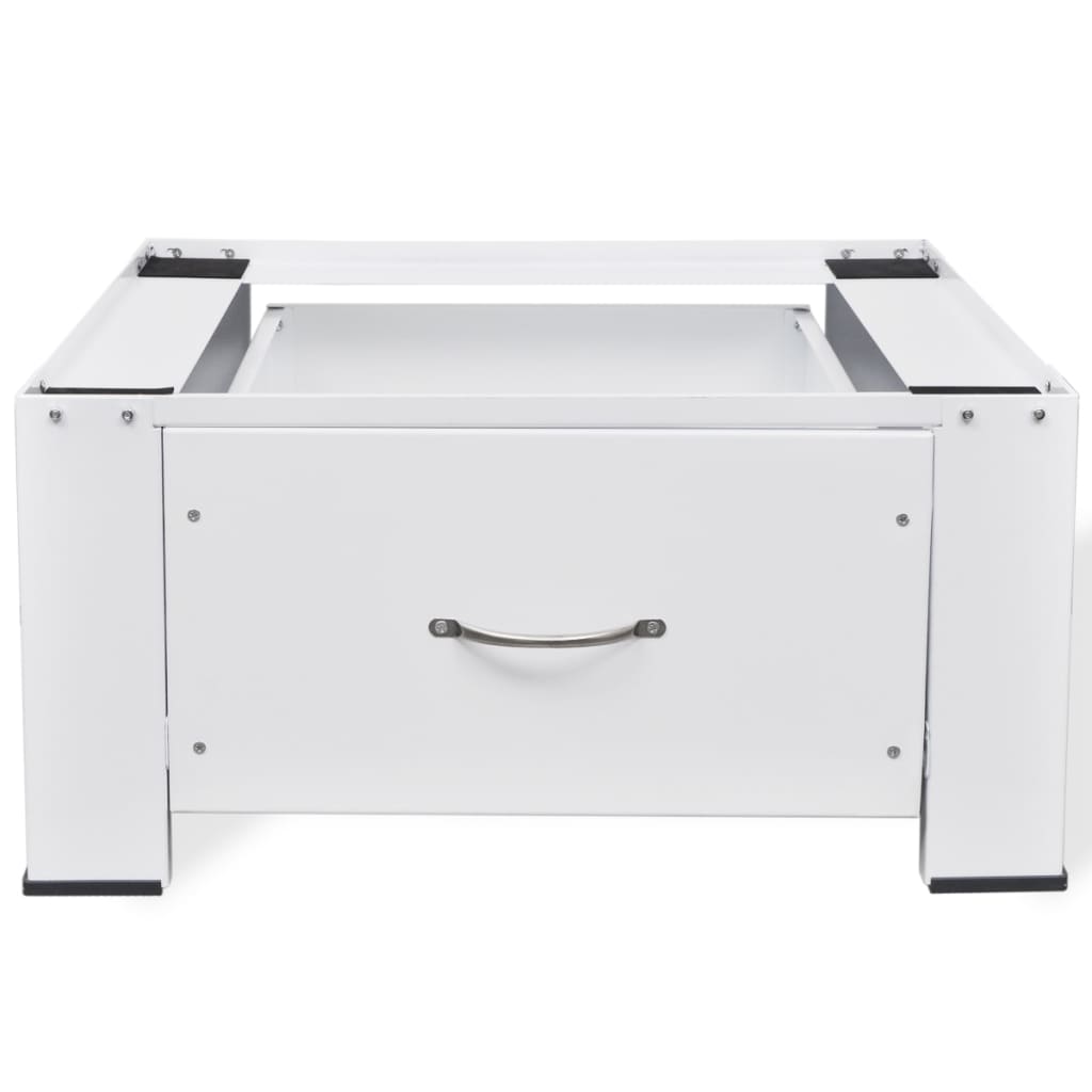 vidaXL Pedestal for Washing Machine White with Drawer