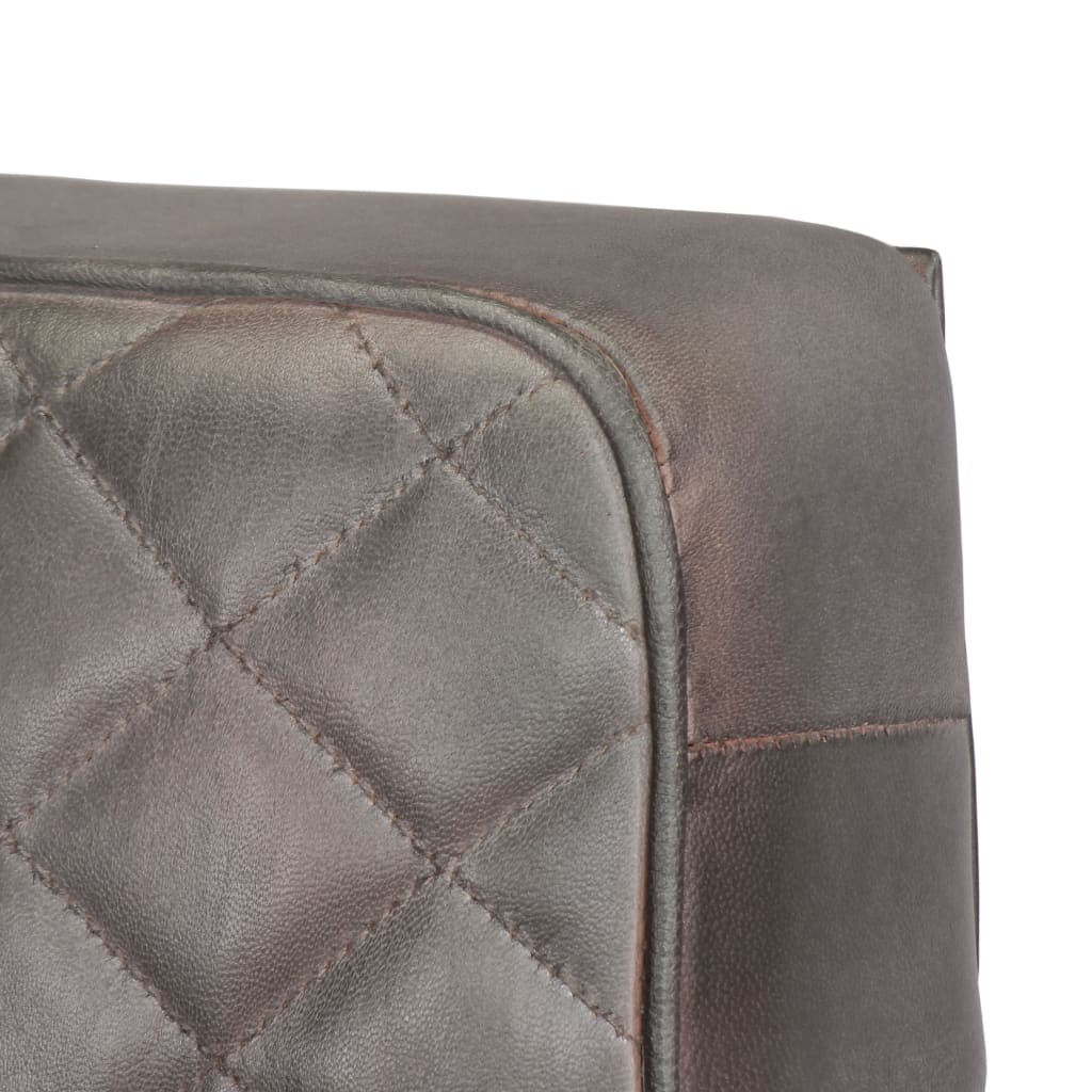 vidaXL Armchair Grey Genuine Leather