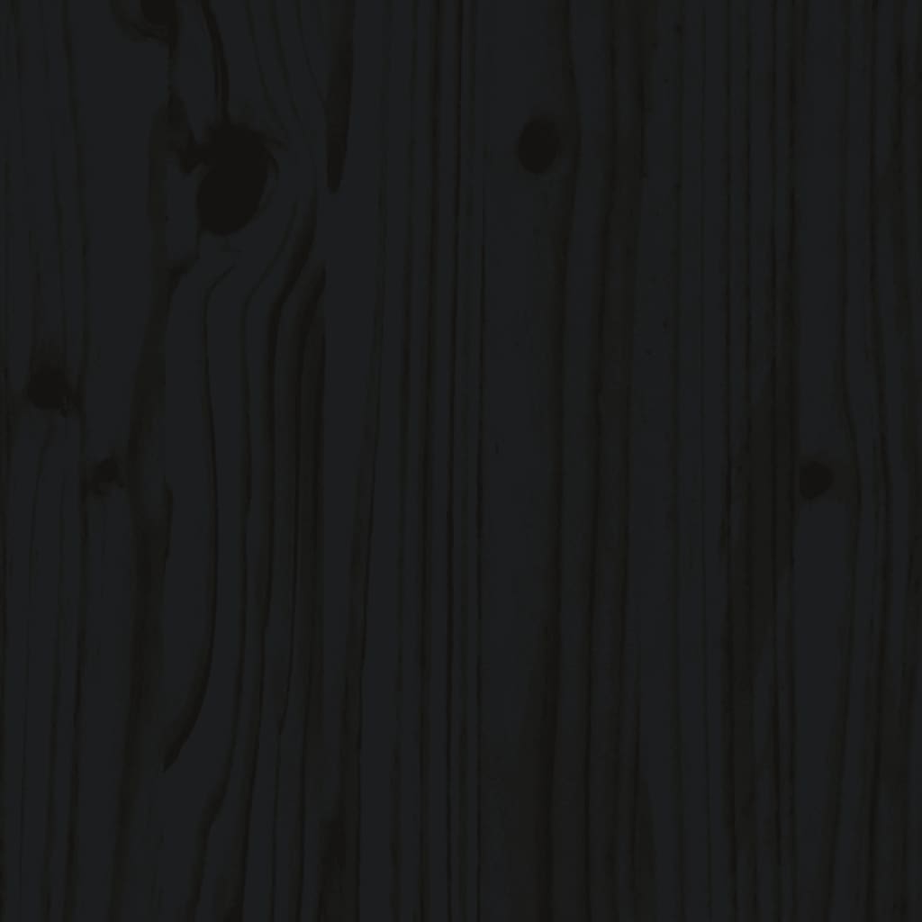vidaXL Day Bed Black 90x190 cm Solid Wood Pine