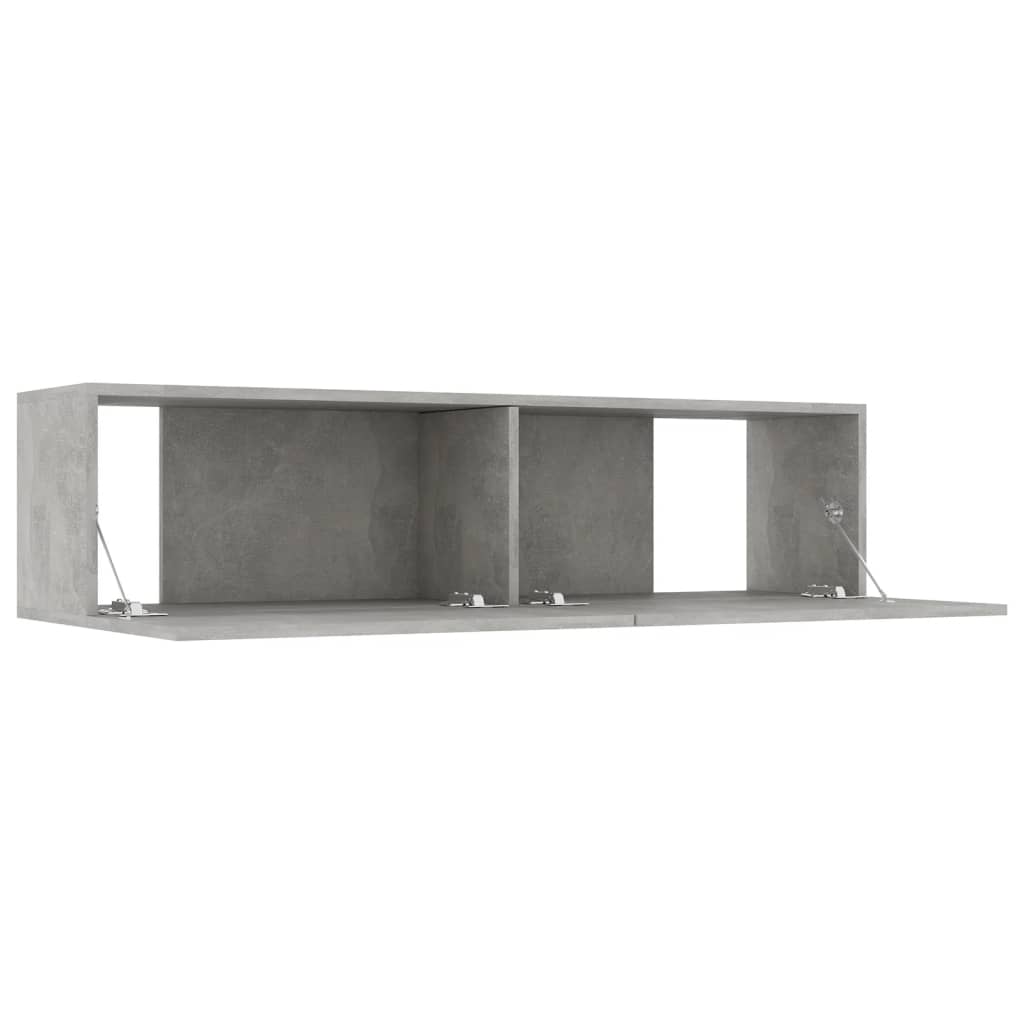 vidaXL TV Cabinet Concrete Grey 120x30x30 cm Engineered Wood
