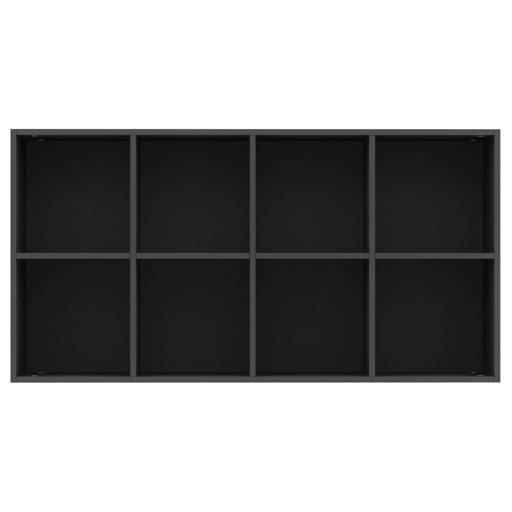 vidaXL Book Cabinet/Sideboard Black 66x30x130 cm Engineered Wood