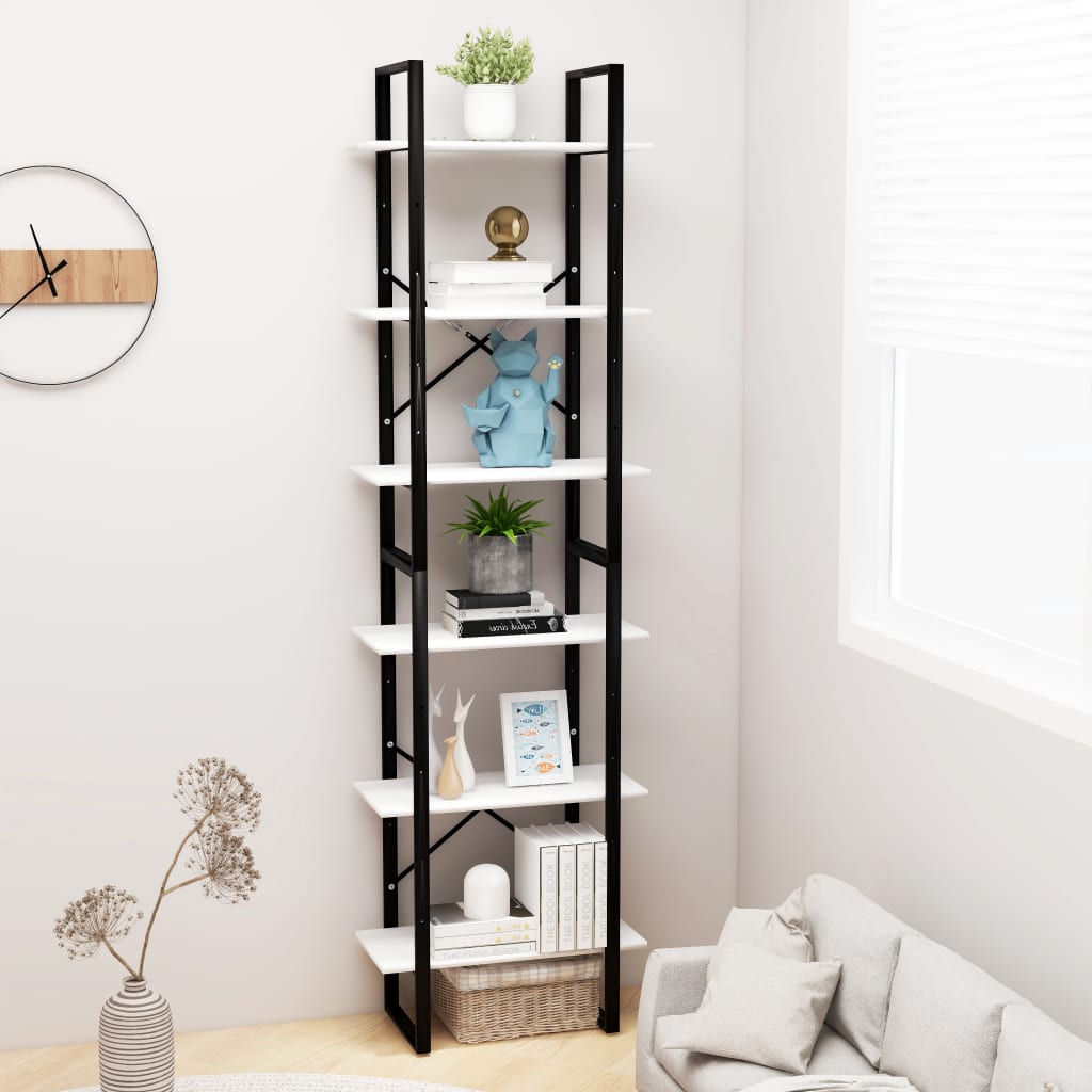 vidaXL Storage Shelf White 60x30x210 cm Engineered Wood