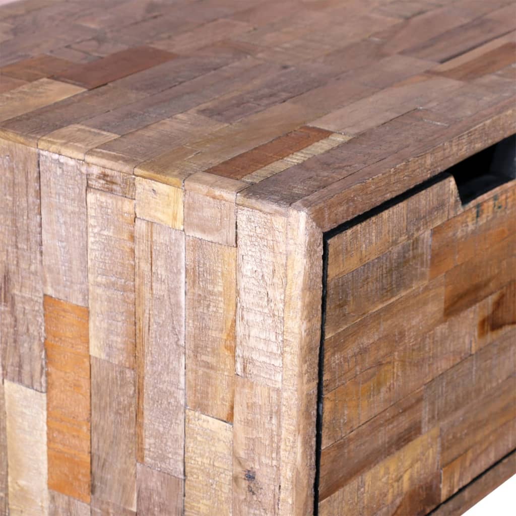 vidaXL Console Table with 3 Drawers Reclaimed Teak Wood
