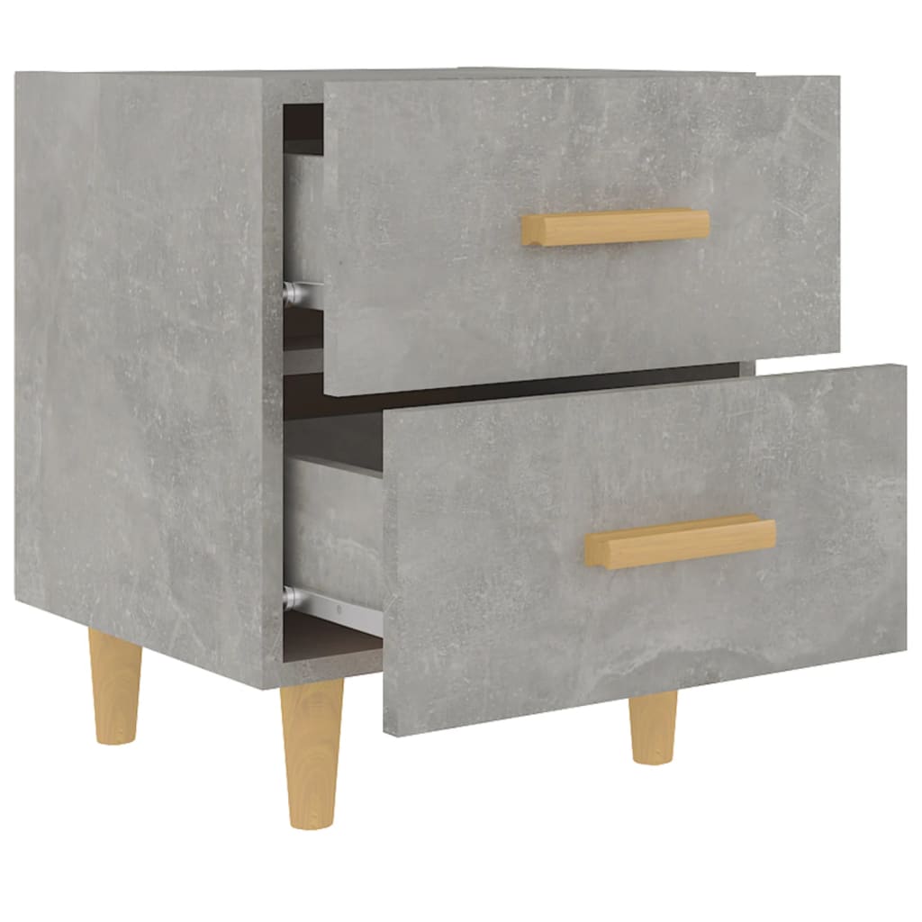 vidaXL Bed Cabinets 2 pcs Concrete Grey 40x35x47.5 cm
