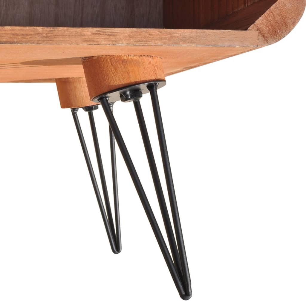vidaXL Coffee Table 90x55.5x38.5 cm Solid Paulownia Wood Brown
