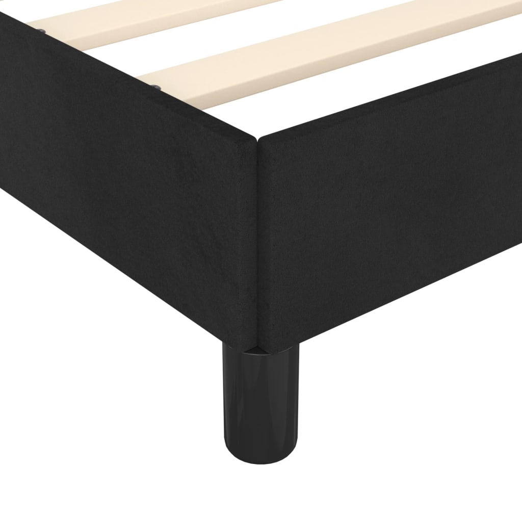 vidaXL Bed Frame with Headboard Black 137x187 cm Double Velvet