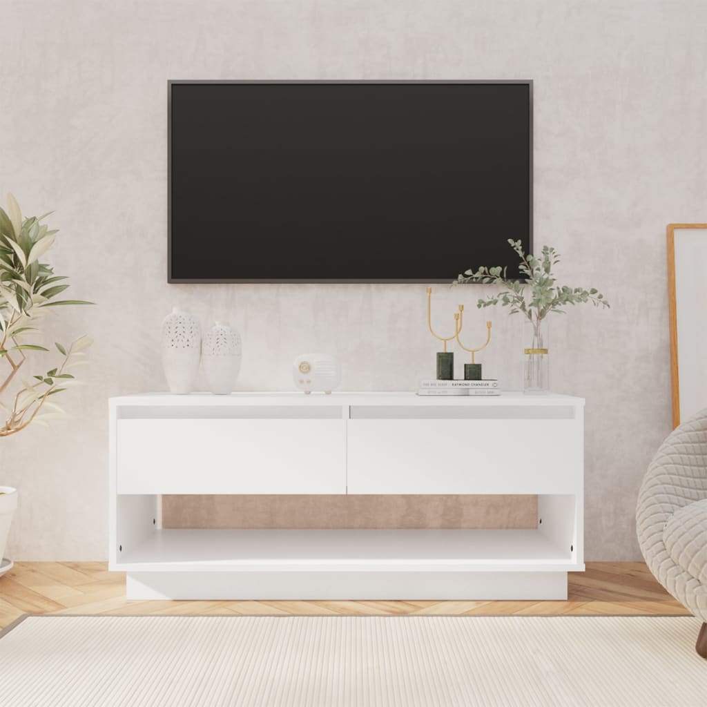 vidaXL TV Cabinet White 102x41x44 cm Engineered Wood