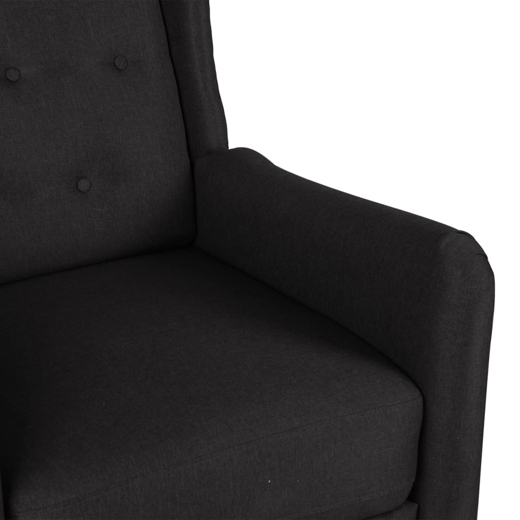 vidaXL Massage Reclining Chair Black Fabric