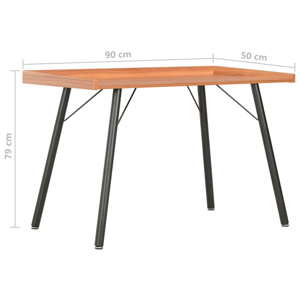 vidaXL Desk Brown 90x50x79 cm