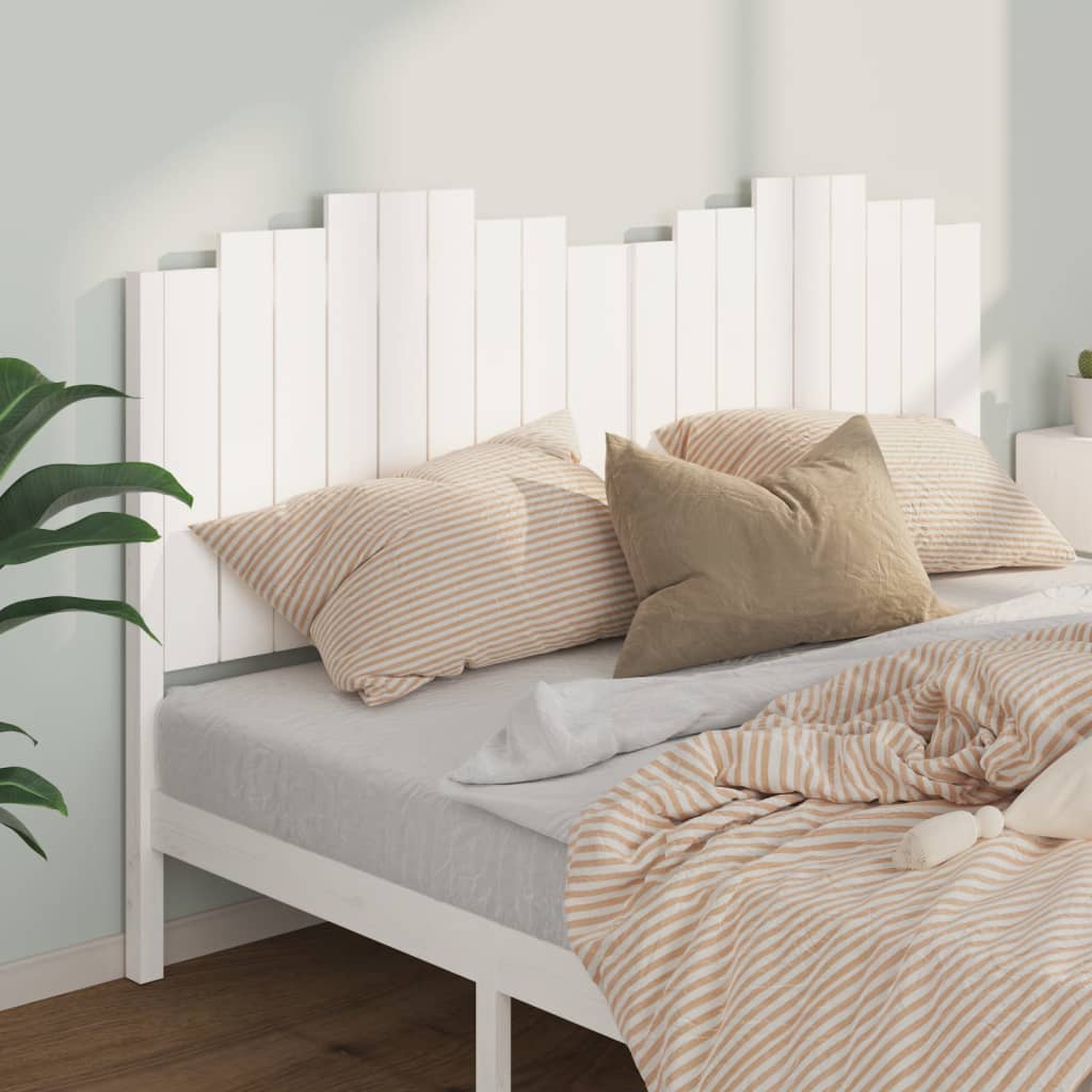 vidaXL Bed Headboard White 186x4x110 cm Solid Wood Pine
