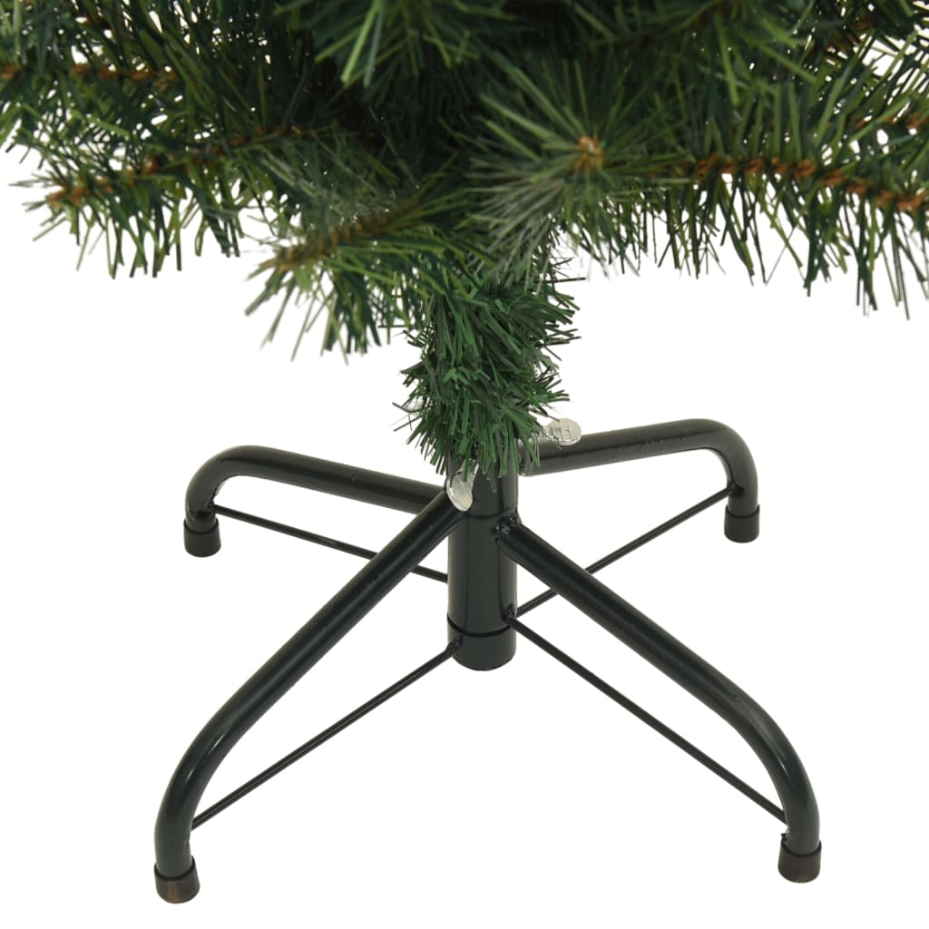 vidaXL Slim Artificial Christmas Tree with Stand Green 210 cm PVC