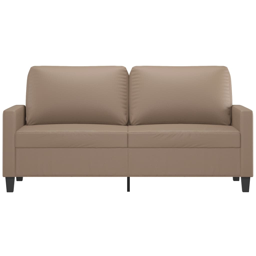 vidaXL 2-Seater Sofa Cappuccino 140 cm Faux Leather