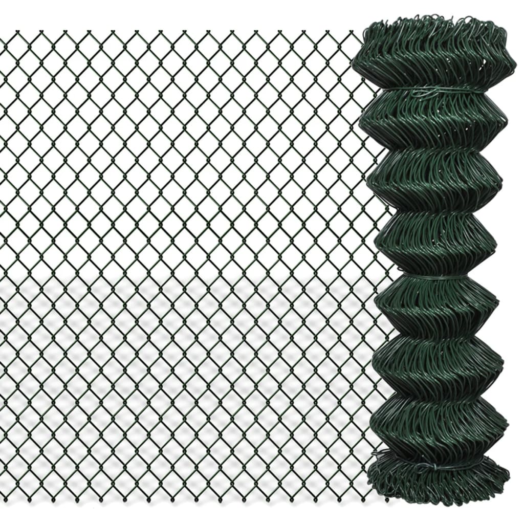 vidaXL Chain Link Fence Steel 1,25x25 m