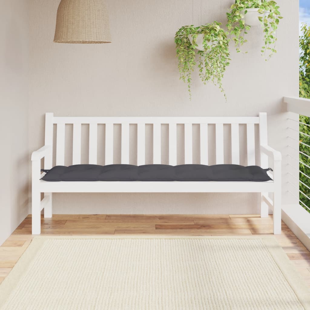 vidaXL Garden Bench Cushion Anthracite 180x50x7 cm Oxford Fabric