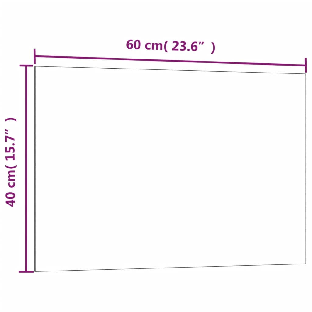 vidaXL Wall-mounted Magnetic Board White 60x40 cm Tempered Glass