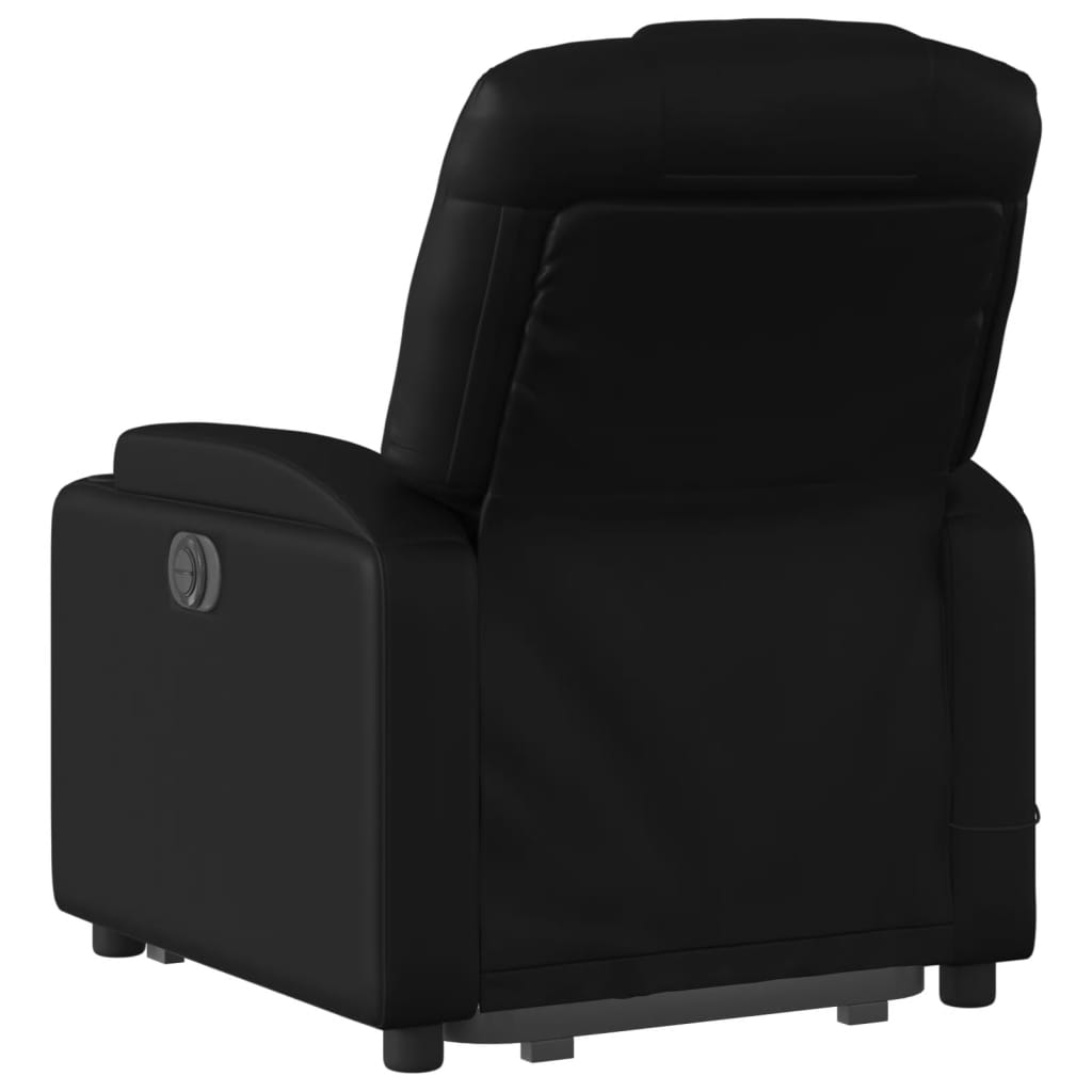 vidaXL Stand up Massage Recliner Chair Black Faux Leather