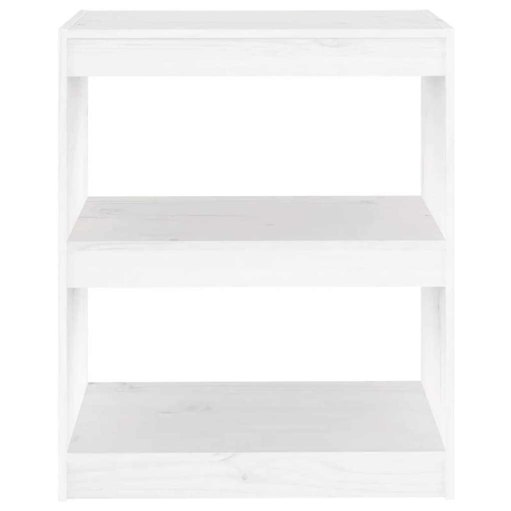 vidaXL Book Cabinet/Room Divider White 60x30x71.5 cm Solid Wood Pine