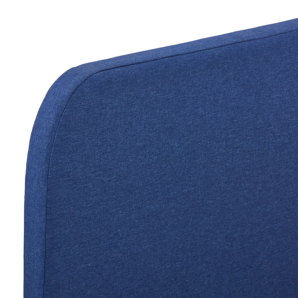 vidaXL Bed Frame Blue Fabric Queen Size