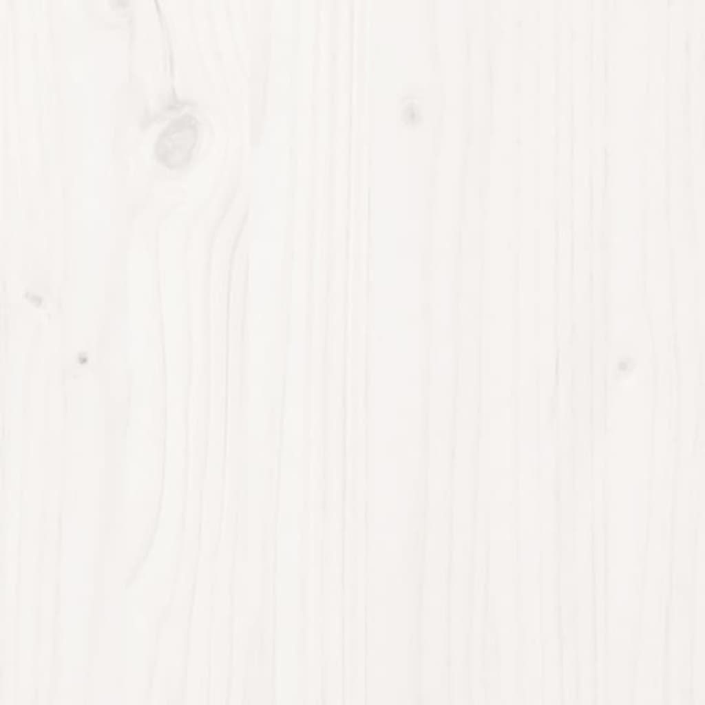 vidaXL Bench White 112.5x51.5x96.5 cm Solid Wood Pine