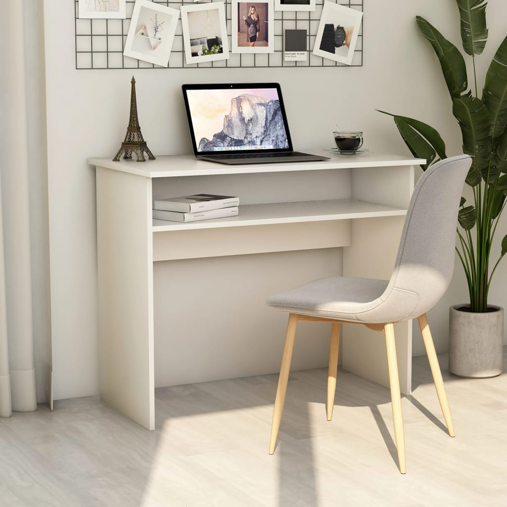 vidaXL Desk White 90x50x74 cm Engineered Wood