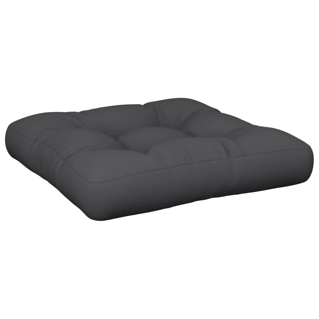 vidaXL Pallet Cushion Black 50x50x12 cm Fabric
