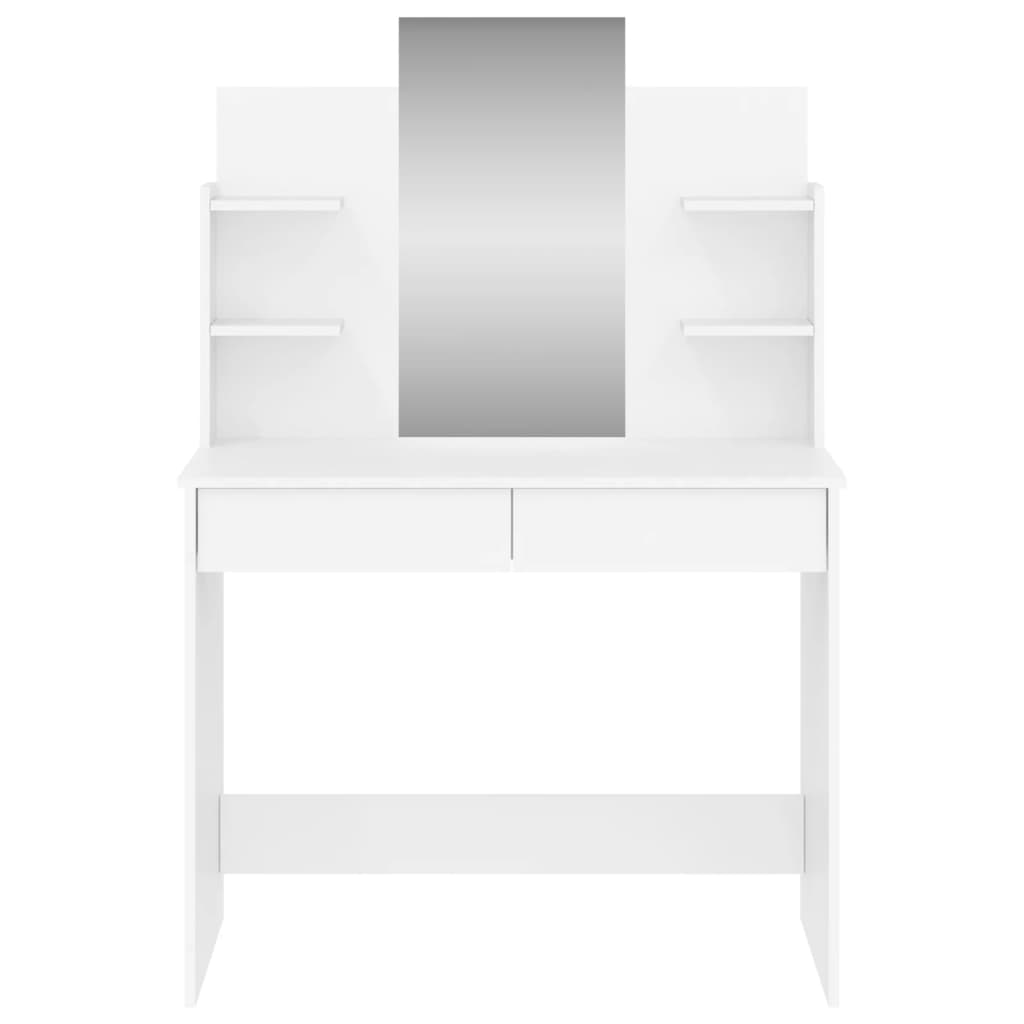 vidaXL Dressing Table with Mirror White 96x39x142 cm