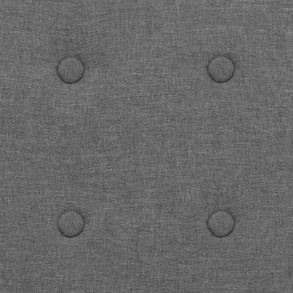 vidaXL Armchair Light Grey Steel and Fabric