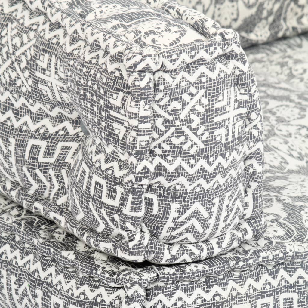 vidaXL Pouffe Light Grey Fabric