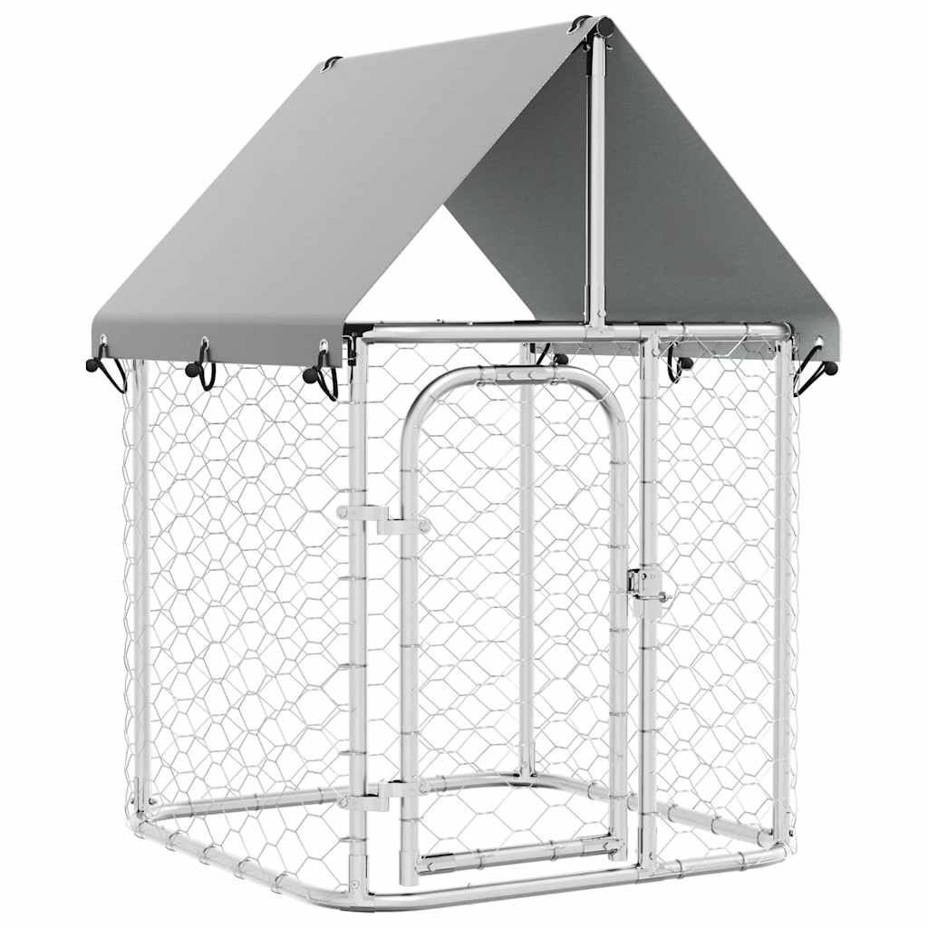 vidaXL Outdoor Dog Kennel with Roof 100x100x150 cm