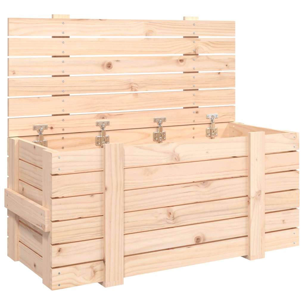 vidaXL Storage Box 91x40.5x42 cm Solid Wood Pine | vidaXL.com.au