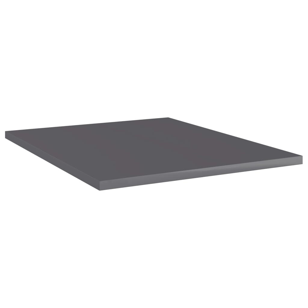 vidaXL Bookshelf Boards 8 pcs High Gloss Grey 40x50x1.5 cm Engineered Wood