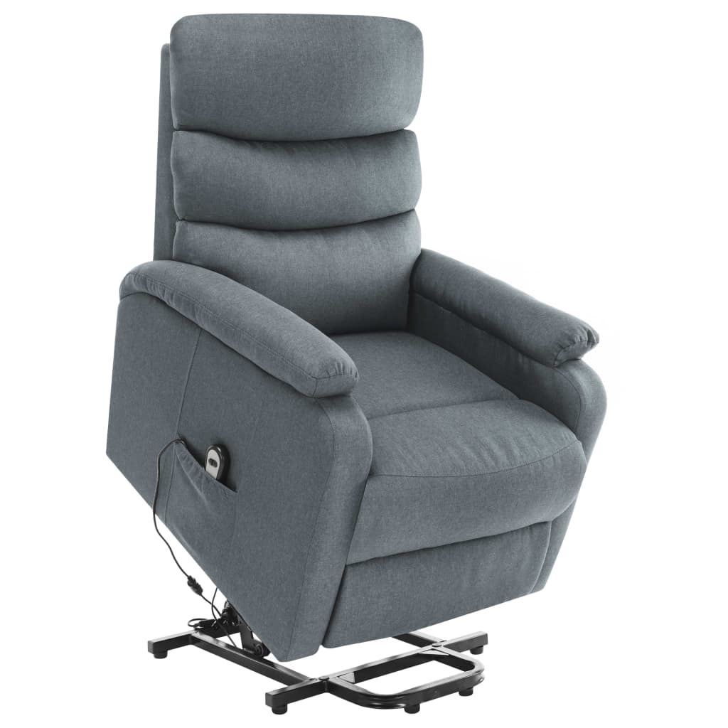 vidaXL Stand up Massage Chair Light Grey Fabric