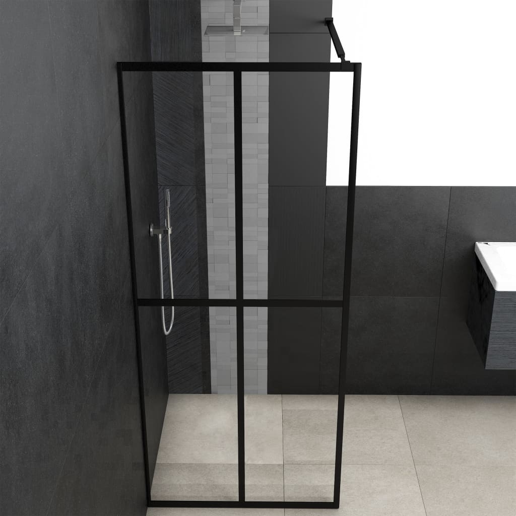 vidaXL Walk-in Shower Screen Clear Tempered Glass 100x195 cm