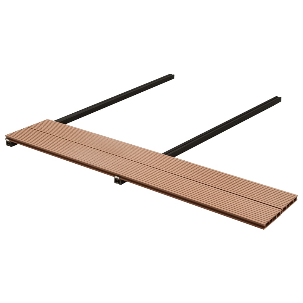 vidaXL WPC Decking Boards with Accessories 25 m² 4 m Brown