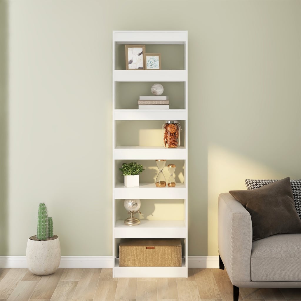 vidaXL Book Cabinet/Room Divider White 60x30x198 cm