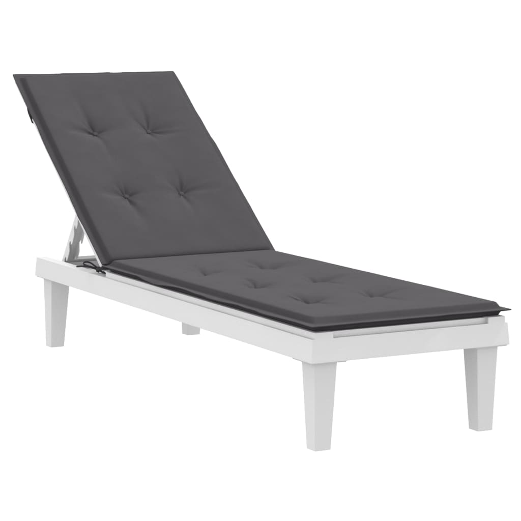 vidaXL Deck Chair Cushion Anthracite (75+105)x50x3 cm