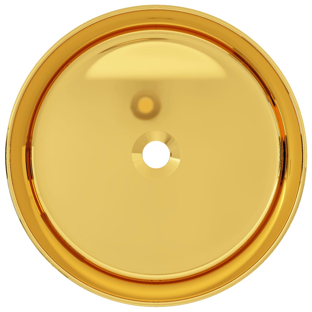 vidaXL Wash Basin 40x15 cm Ceramic Gold