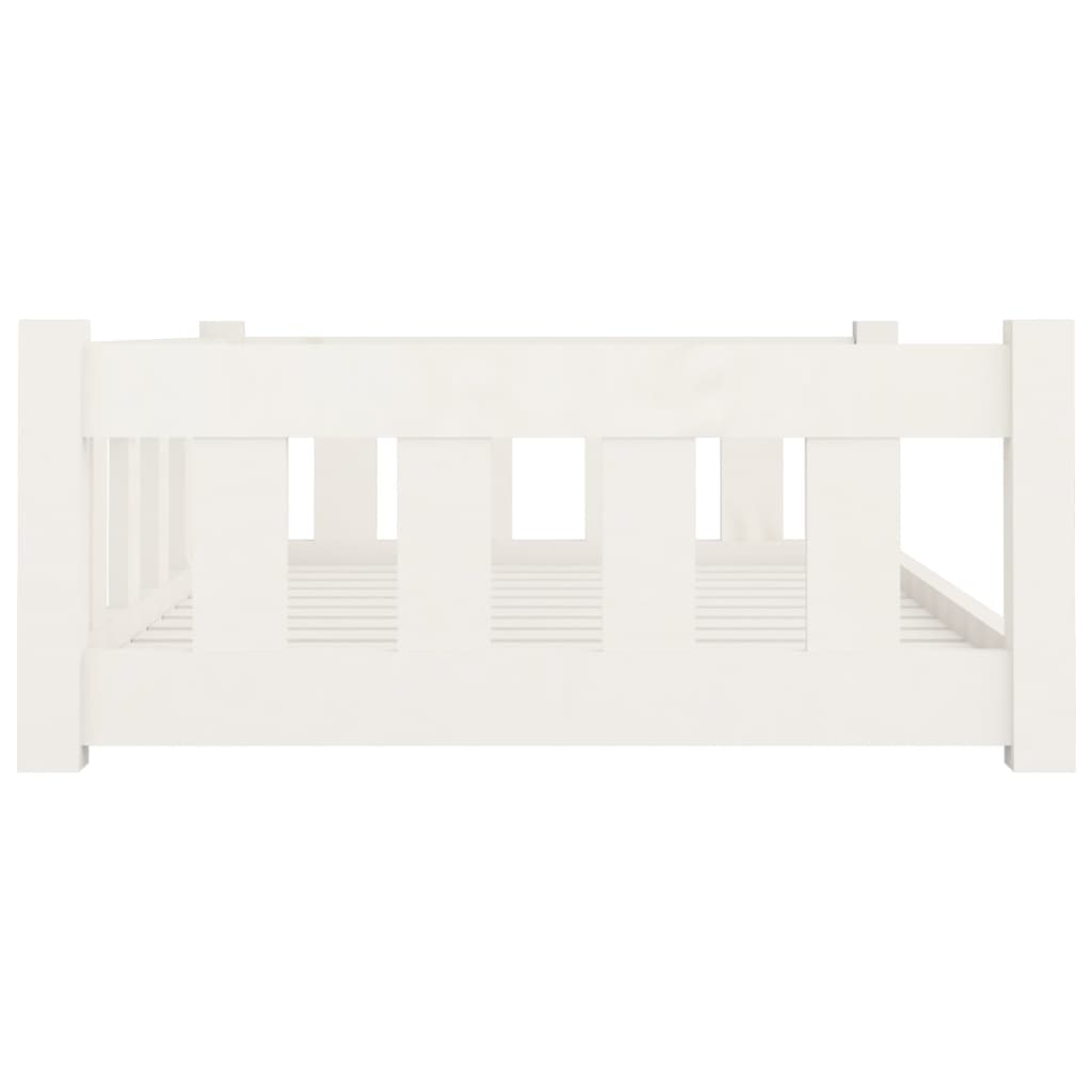 vidaXL Dog Bed White 95.5x65.5x28 cm Solid Wood Pine
