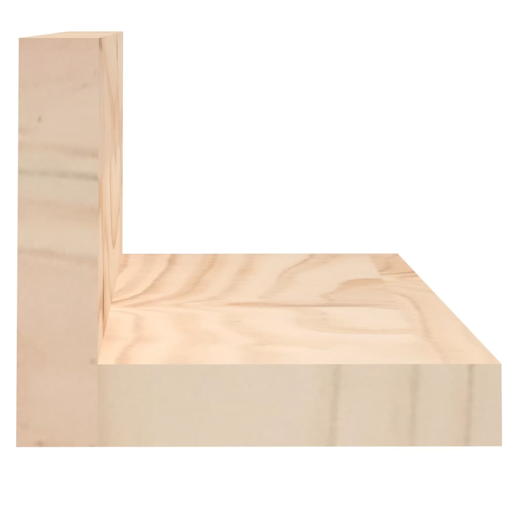 vidaXL Wall Shelves 2 pcs 50x11x9 cm Solid Wood Pine