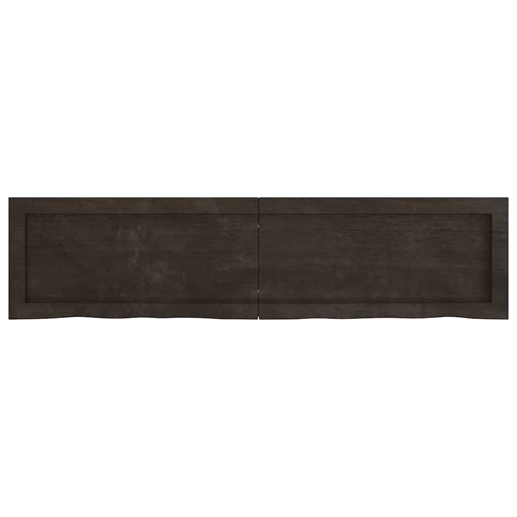vidaXL Wall Shelf Dark Grey 120x30x(24) cm Treated Solid Wood Oak