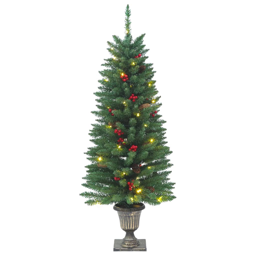 vidaXL Artificial Christmas Trees 2 pcs 100 LEDs Green 120 cm