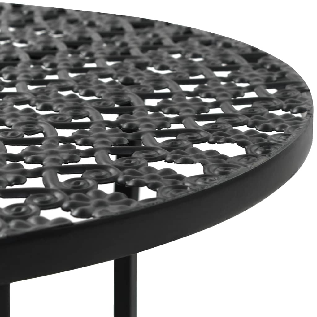 vidaXL Bistro Table Black 40x70 cm Metal