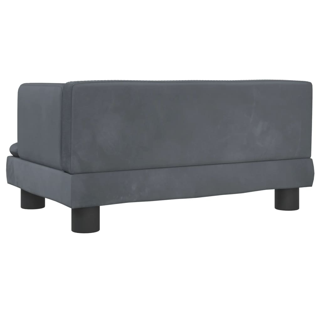 vidaXL Dog Bed Dark Grey 60x40x30 cm Velvet