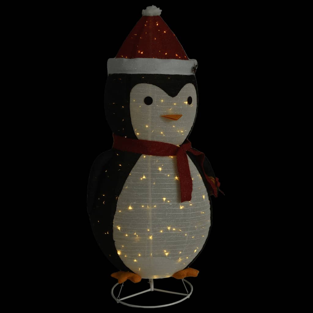 vidaXL Decorative Christmas Snow Penguin Figure LED Luxury Fabric 180cm