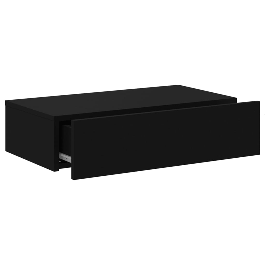 vidaXL TV Cabinet with LED Lights Black 60x35x15.5 cm