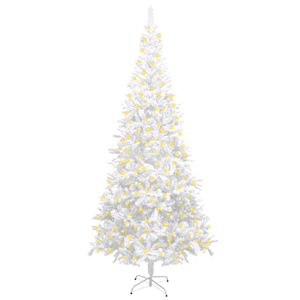 vidaXL Artificial Pre-lit Christmas Tree L 240 cm White