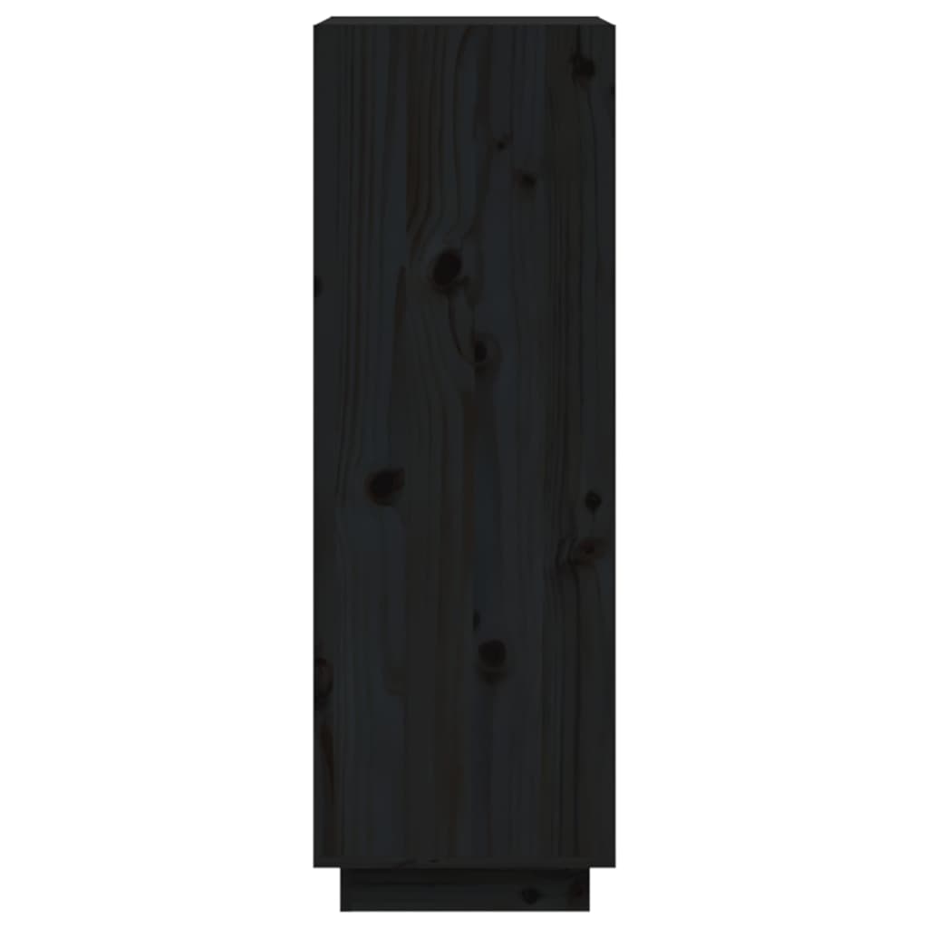 vidaXL Book Cabinet/Room Divider Black 60x35x103 cm Solid Wood Pine