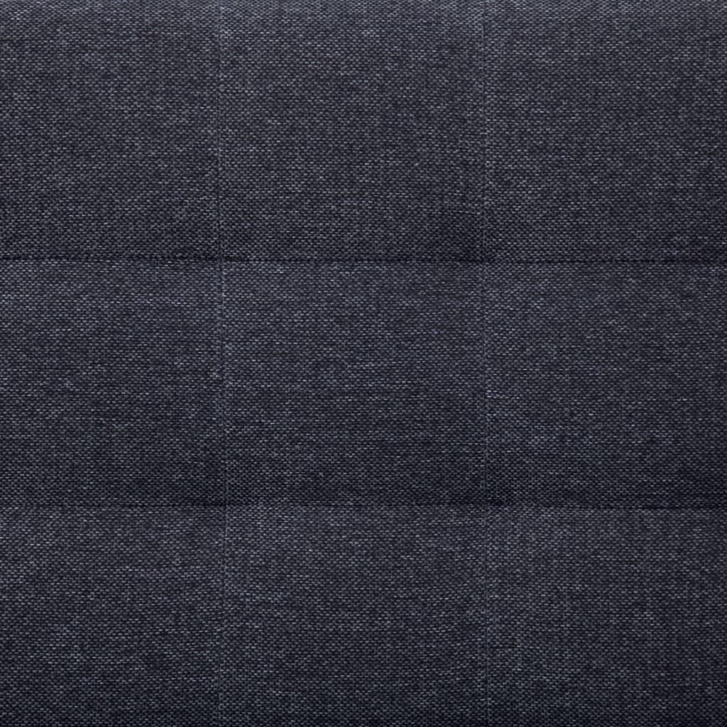 vidaXL L-shaped Sofa Bed Dark Grey Polyester